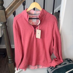 NWT Tommy Bahama Rose Quarter-Zip Sweater
